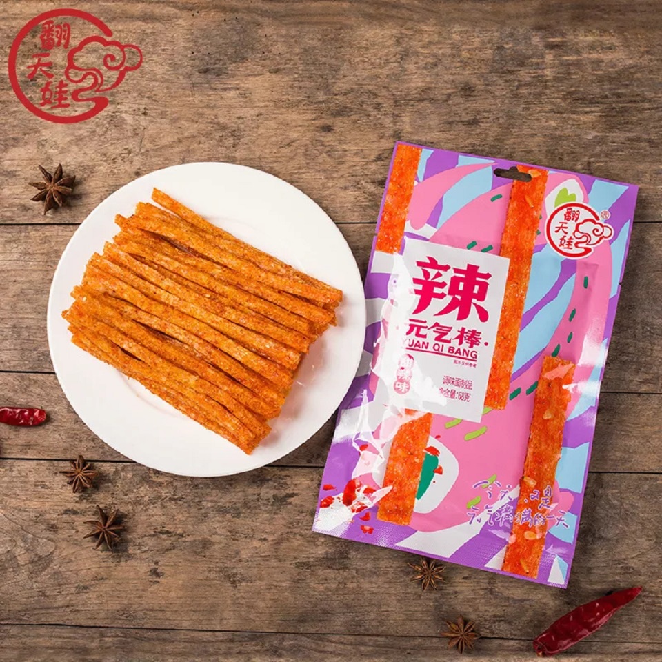 

Iva Latiao Fantianwa Yuan Qi Bang Sticks Sweet And Spicy Purple Snack Vegetarian .