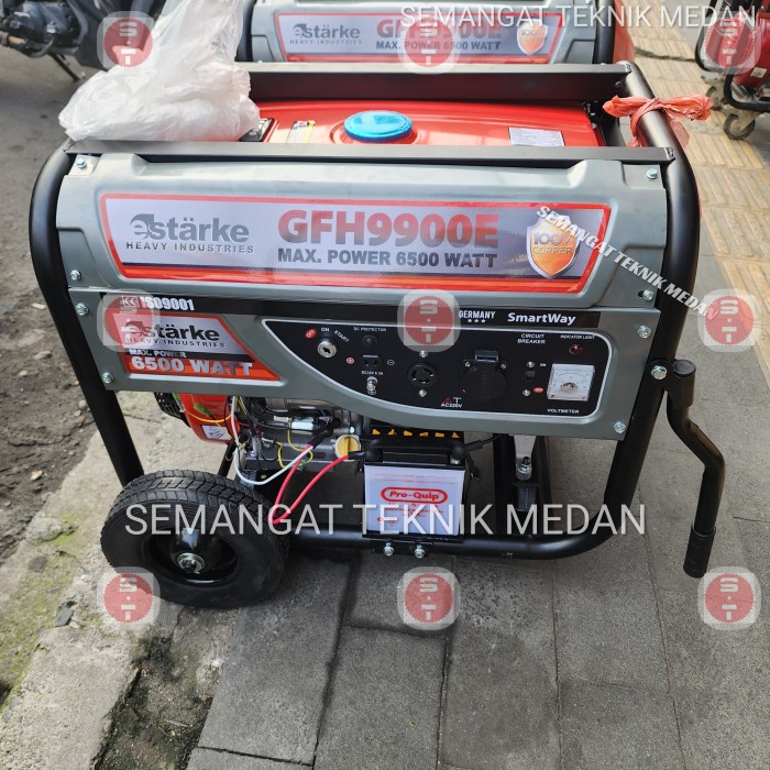 Berkualitas GFH9900E GENSET GENERATOR TEMBAGA 6500 WATT STARTER GFH 9900 E STARKE WSD547