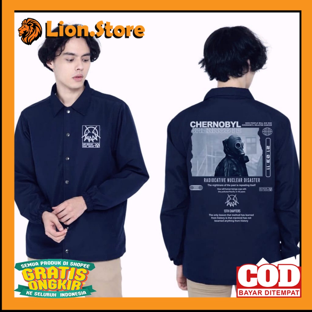 PARASUT JAKET OUTFIT KEREN TRENDY /ERIGO COACH JAKET Parasut Pria Hitam / Jaket ERIGO Coach Prasut H