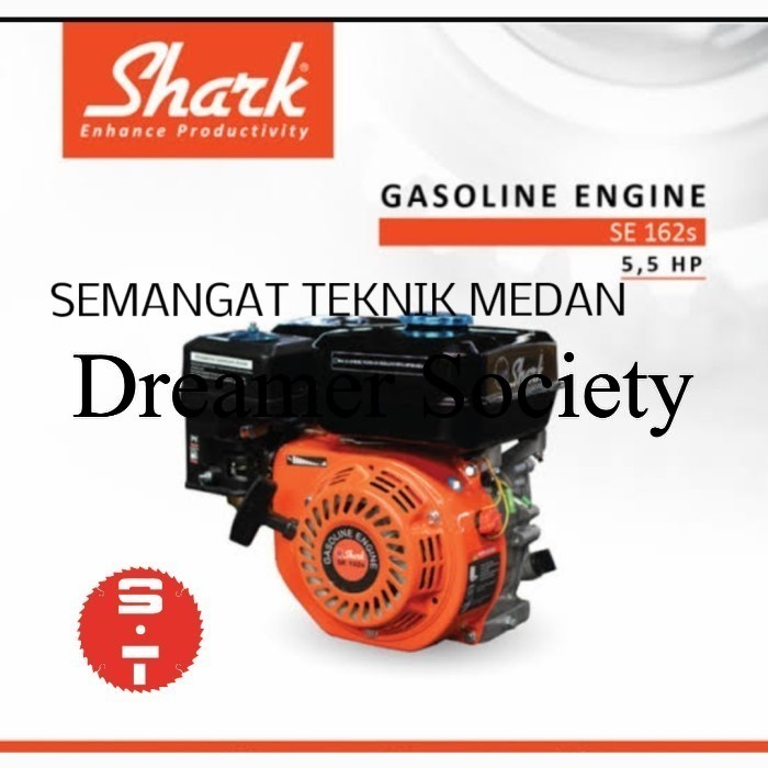 Berkualitas SE162S MESIN GASOLINE ENGINE PENGGERAK SERBAGUNA SE 162 S 5.5HP SHARK SWY608