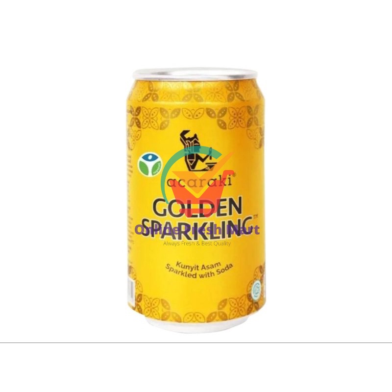 

(kirim instant) Acaraki golden sparkling 320ml minuman herbal kunyit asam soda - Online Fresh Mart Denpasar