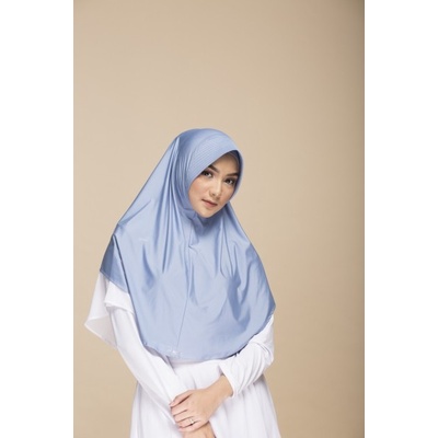 Promo Best Seller Jilbab Hijab Instan Bergo Zaria Citra Ready - biru muda 533