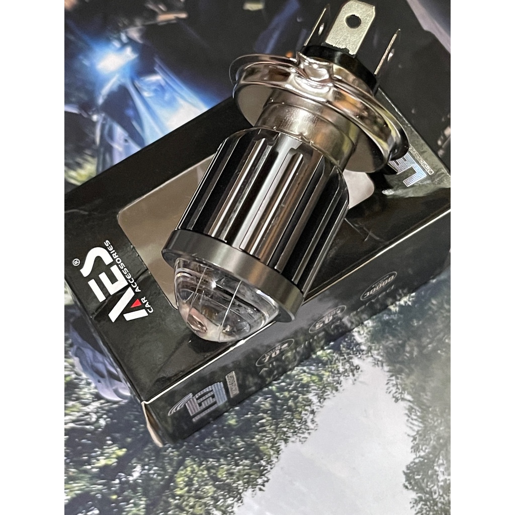 [1 PCS] LAMPU LED H4 LASER 18 WATT PUTIH KUNING MERK ACAK LAMPU DEPAN LED MOTOR H4 HI/LOO LASER