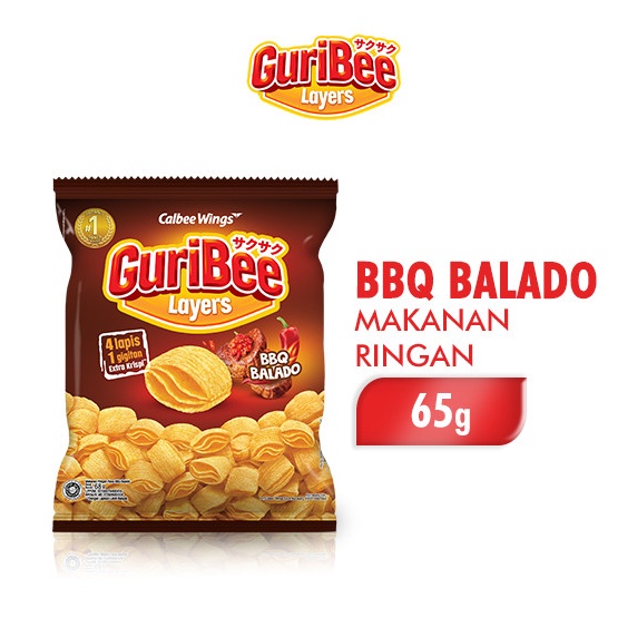 

Guribee Layers Makanan Ringan BBQ Balado 65 gr EXTRA KRISPI