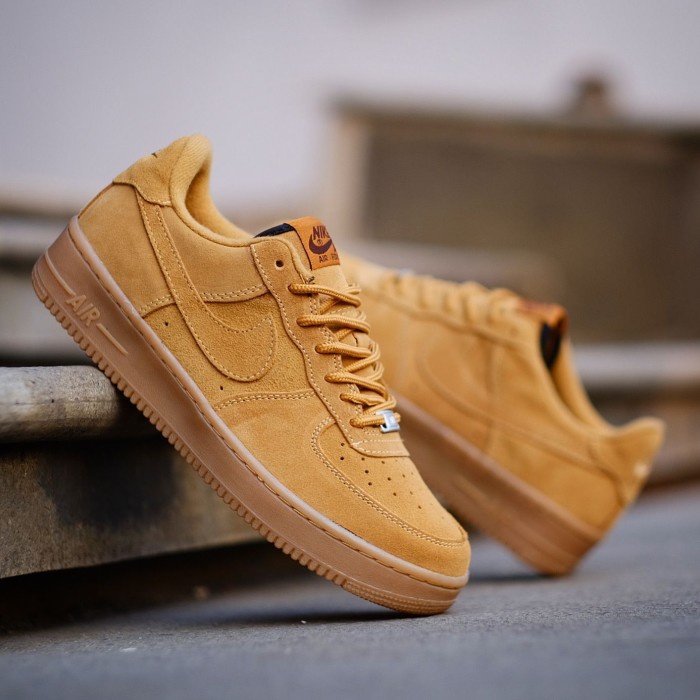 Sepatu Nike Air Force 1 Low Flax Brown Original - 39