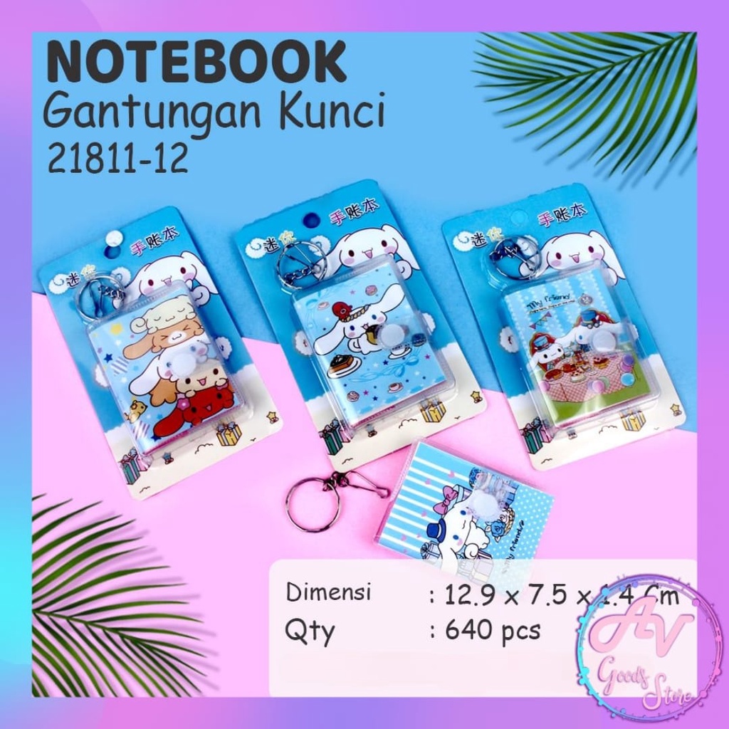 

Diary Mini Sans Friend 21811-12 / Gantungan Kunci Diary Karakter / Notebook Mini