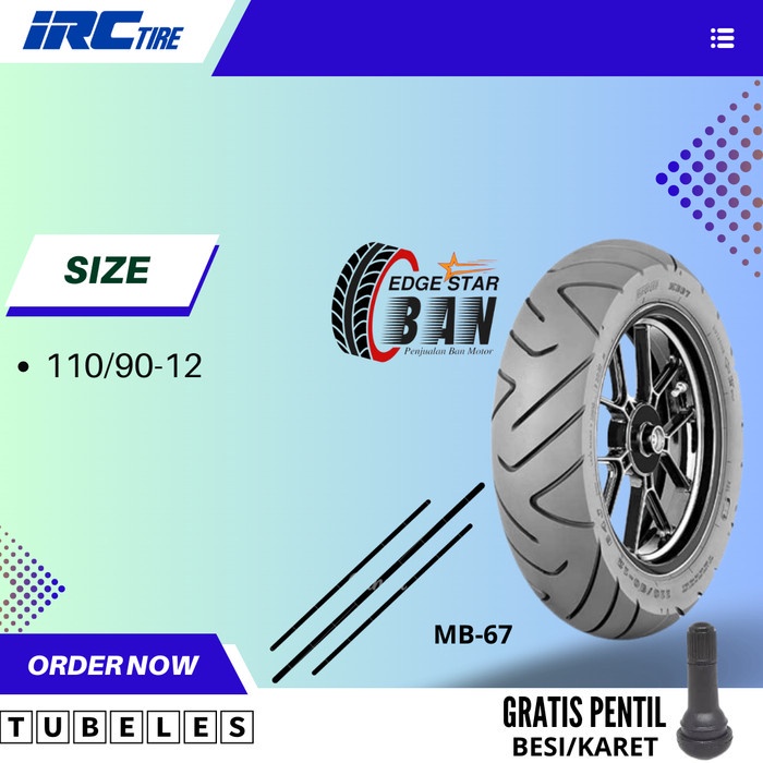 BAN IRC MB67 (110/90-12) TUBELESS