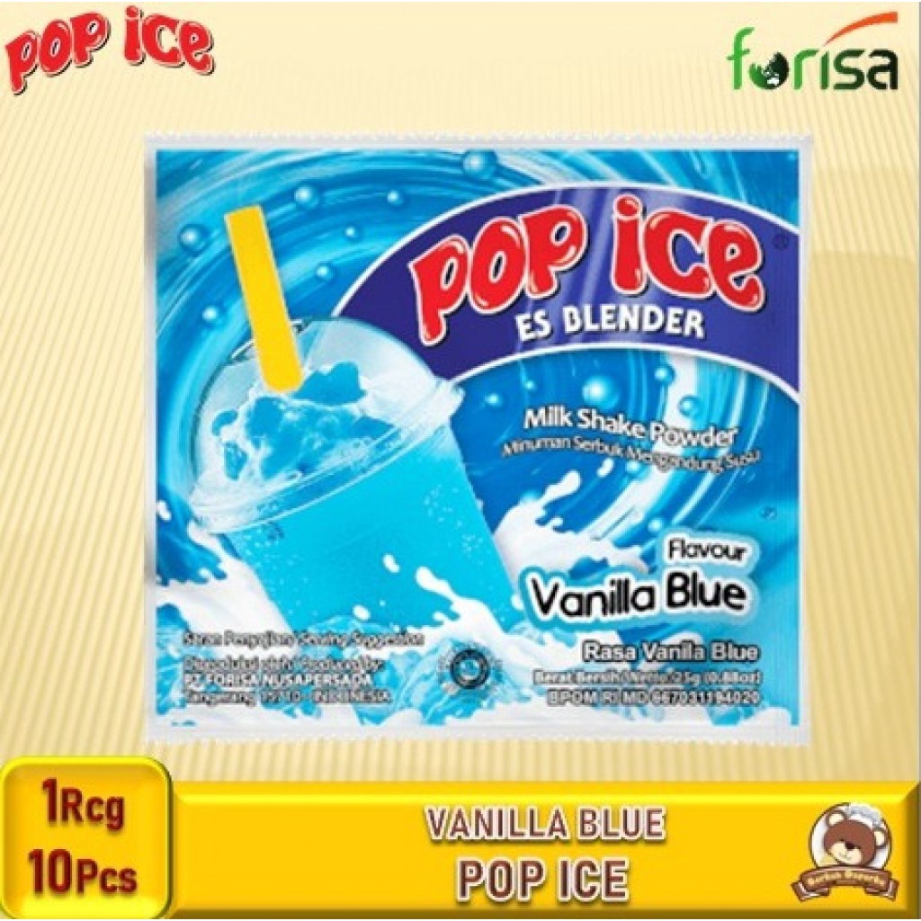 

Pop Ice Rasa Vanila Blue Miunuman Ice Blender 25g - 1 Rencng isi 10 pcs