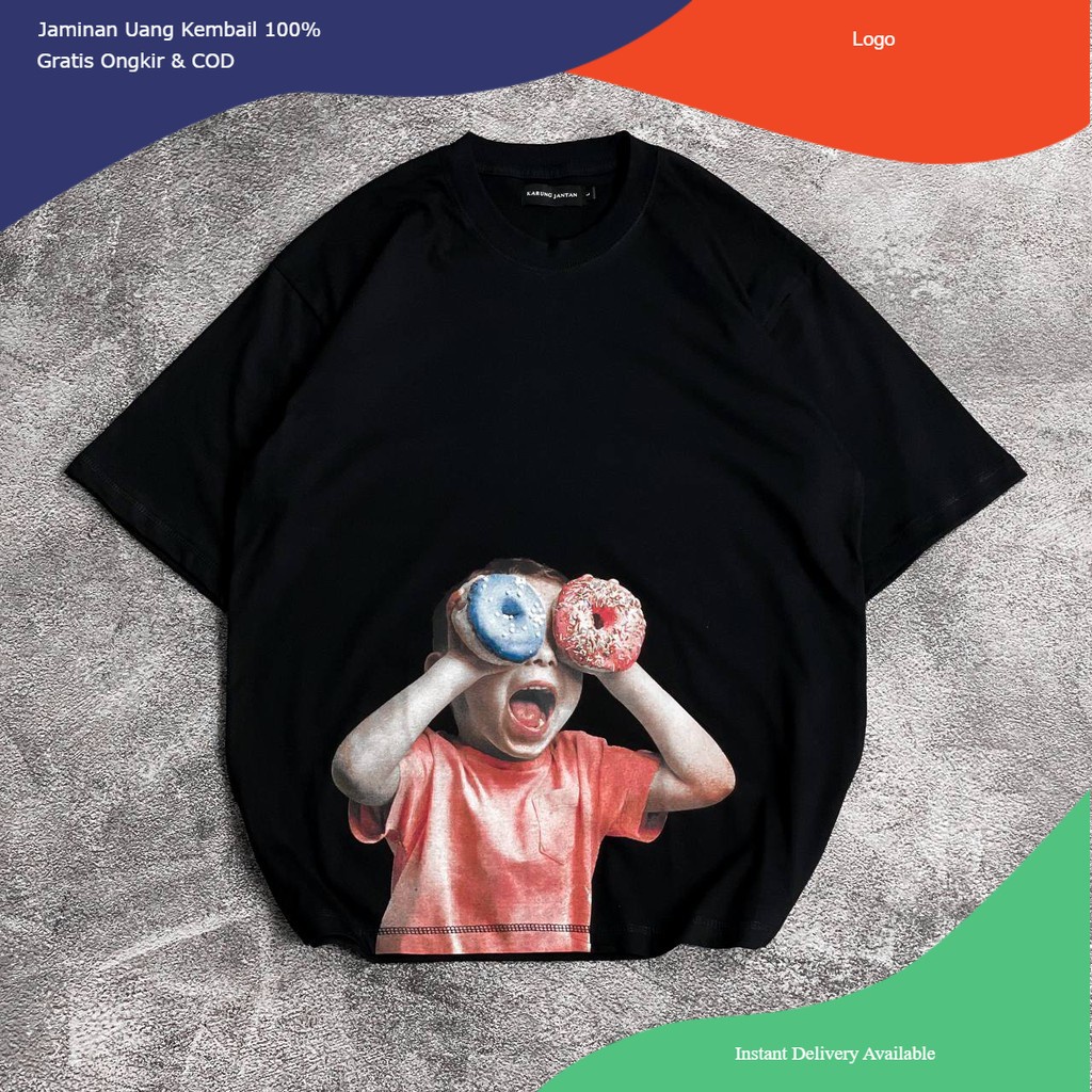 [Oversize] BAJU KAOS OVERSIZE / OVERSIZE T-SHIRT "donat" promo spesial harga murah