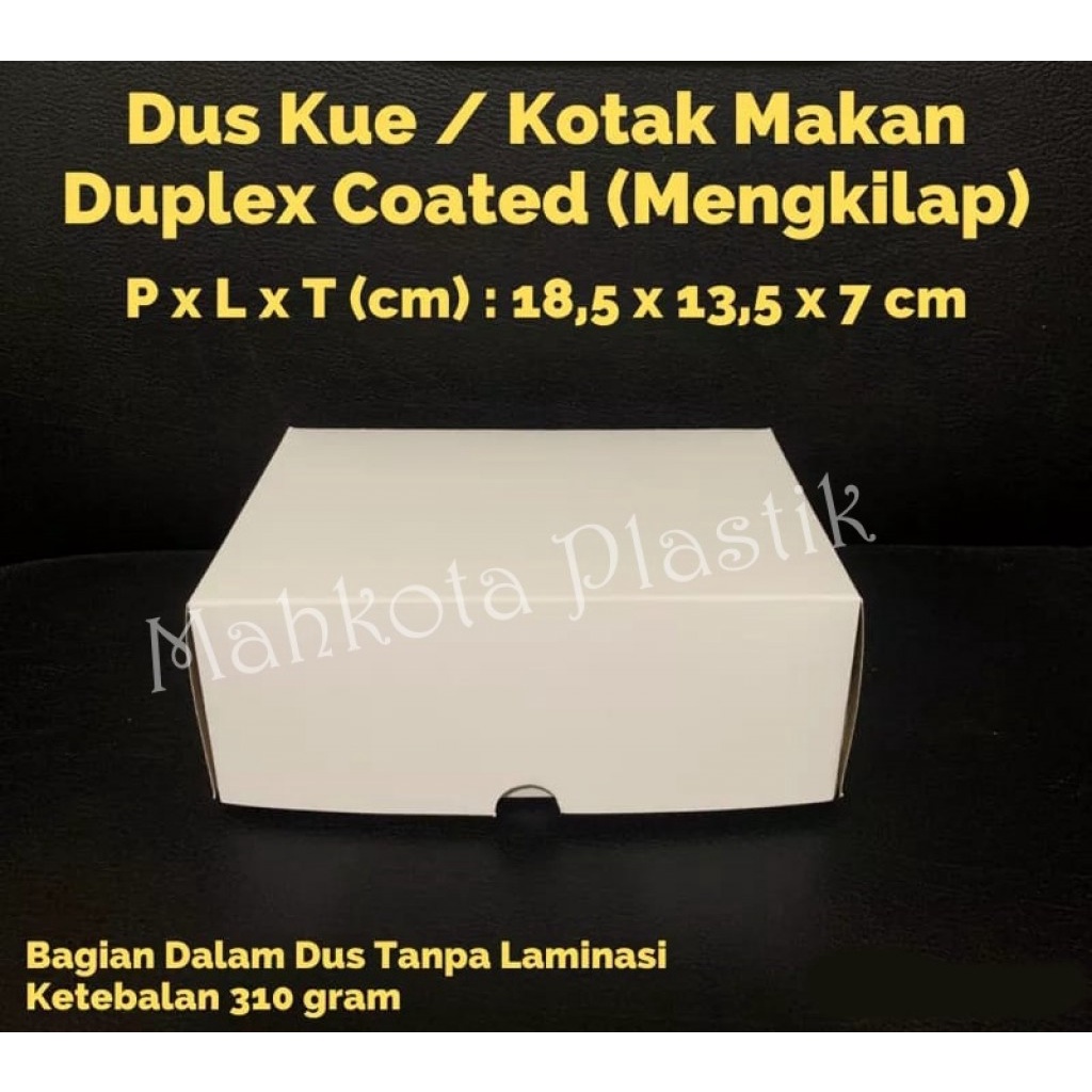 

Dus NBK Putih 18.5x13.5x7cm isi 10pcs