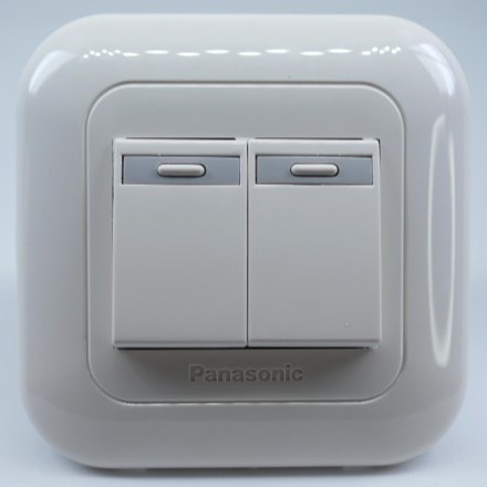 *COD* Saklar sakelar seri double 2 tombol lampu IB panasonic tanam