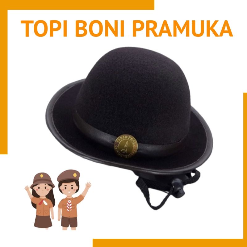 Topi Boni pramuka laken putri / topi pramuka sd, smp