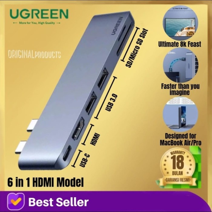 DODOCOOL MACBOOK PRO CONVERTER MULTIFUNGSI 7IN1 USB TYPE C HUB HDMI