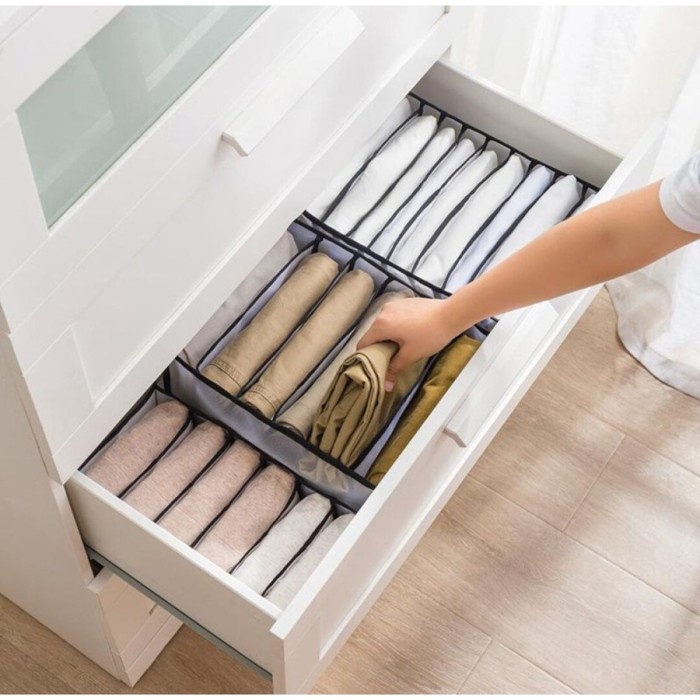 Storage Box Organizer Cabinet Sekat Pembatas Lemari Pakaian