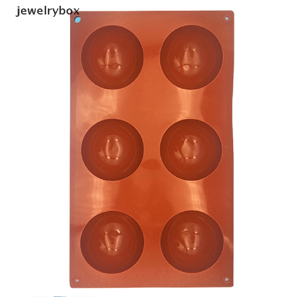 [jewelrybox] Cetakan Kue Bentuk Bulat Brown Half Ball Sphere Silicone Chocolate Dessert Mould Boutique