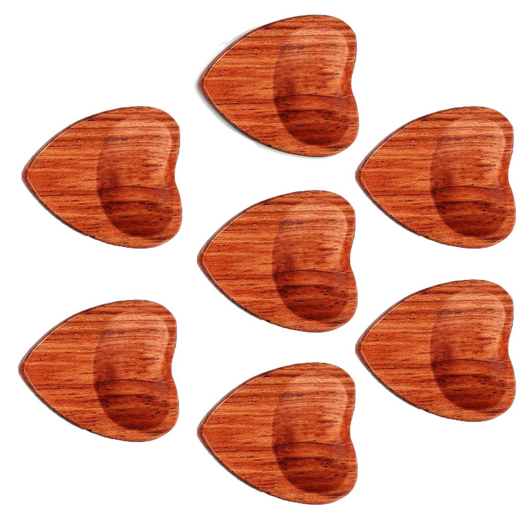 1biji Dayung Kayu Bentuk Hati Untuk Gitar/Ukulele Patung Jantung Kerbau Tulang Pick