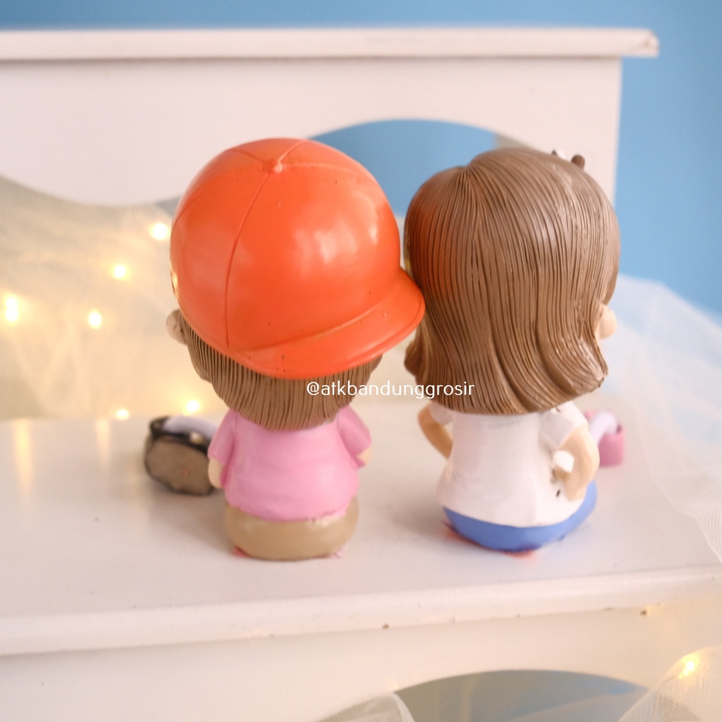 Set Miniatur Pajangan Boneka Resin Impor Birthday gif kado hadiah   ultah anniversarry gifbox souvenir hampers   rumah dekorasi premium Hampers- SHSNP