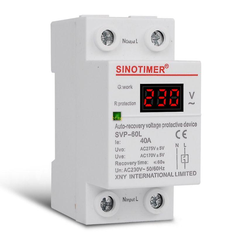 Btsg Over Under Voltage Display Relay Alat Pelindung Self-resetti LED Display