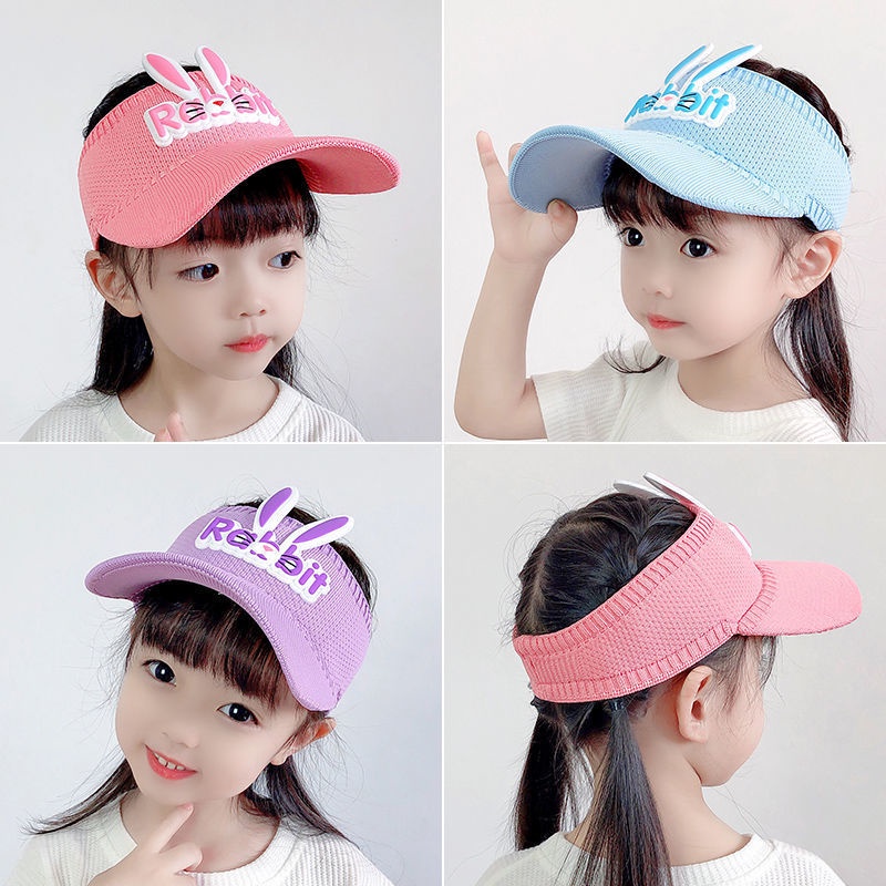 ZBH Topi Golf Rajut Anak Motif Rabbit Baseball Cap Sport Senam Zumba Jogging Topi Pantai Anak Korea Fashion Visor Hat Anak Murah Import