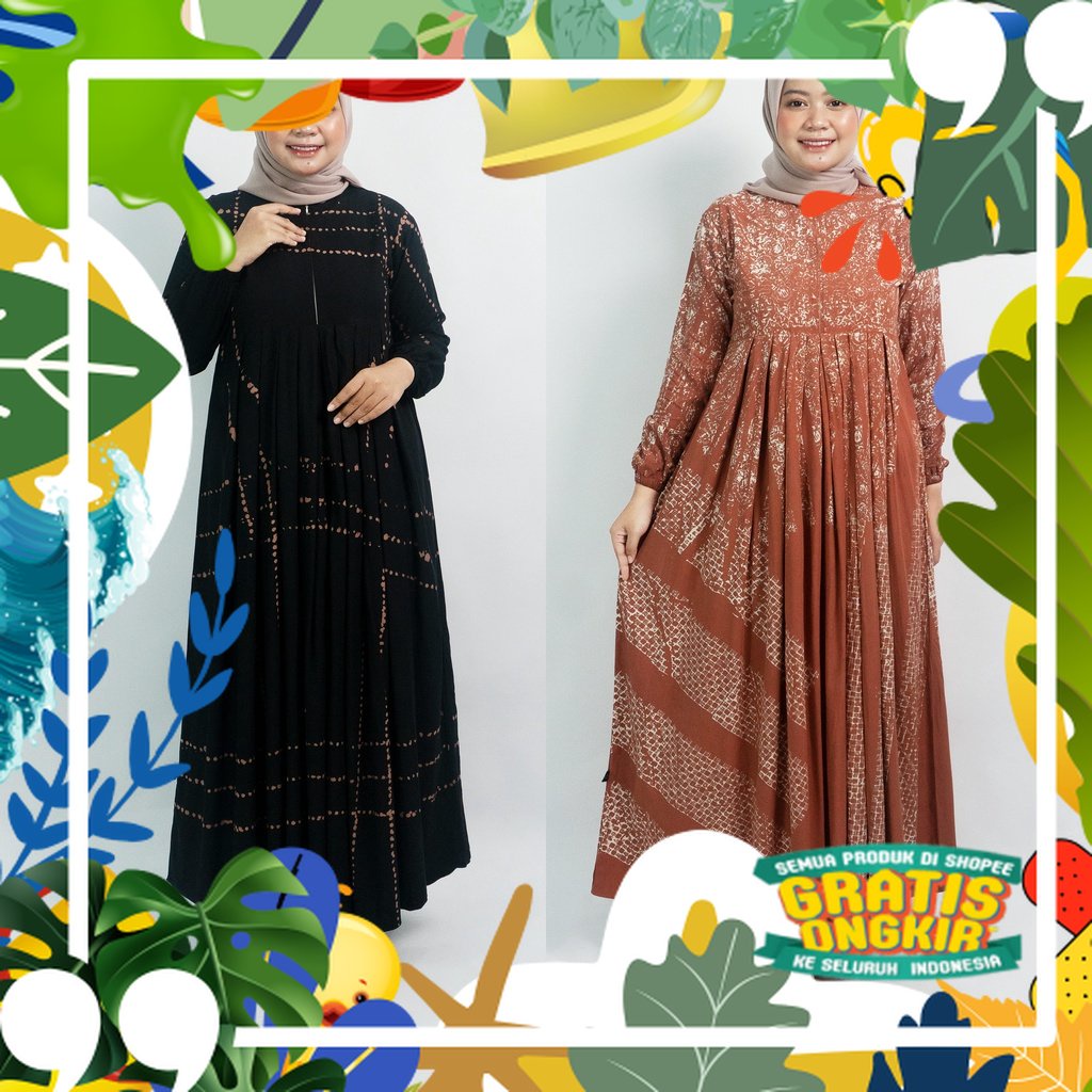 [BISA COD] GAMIS RAYON PREMIUM TERBARU / GAMIS TIE DYE KEKINIAN / DRESS MUSLIM / BAJU GAMIS / GAMIS 