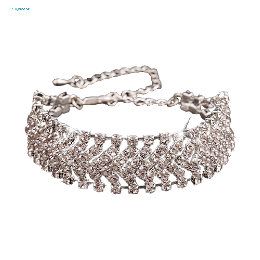 Lilyscent Gelang Cuff Hias Untuk Pernikahan Alloy Cuff Bangle Tahan Lama