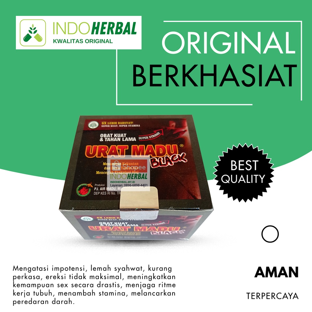 

Herbal Kesehatan HerbalUrat (Madu) Black Original Kapsul Obat Stamina Pria (Kuat) Tahan Lama