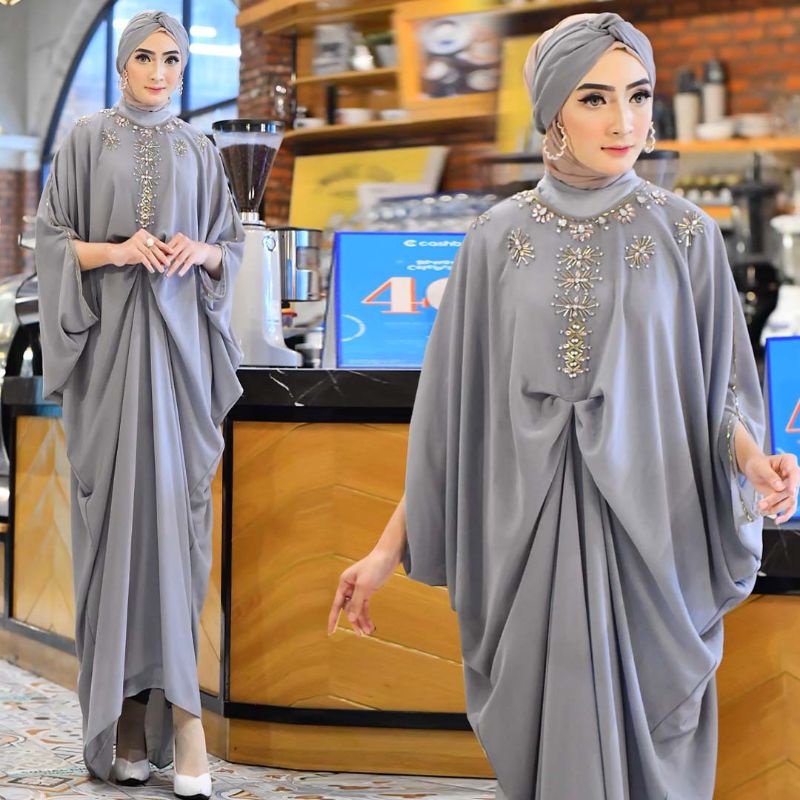 KAFTAN WANITA ALMIRA / KAFTAN LEBARAN 2023 / KAFTAN MEWAH ELEGANT (FREE BABYGOLD, INNER &amp; TURBAN)