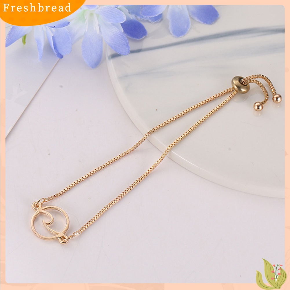 &lt; Freshbread &gt; Adjustable Wanita Mode Berongga Gelombang Pesona Kotak Rantai Gelang Pesta Perhiasan Hadiah