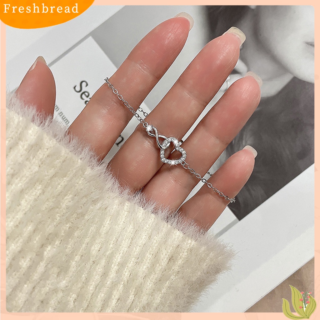 &lt; Freshbread &gt; Ladies Gelang Rantai Desain Cinta Sederhana Semua Pertandingan Dapat Disesuaikan Sehari-Hari Memakai Gelang Wanita Elegan Untuk Pacaran