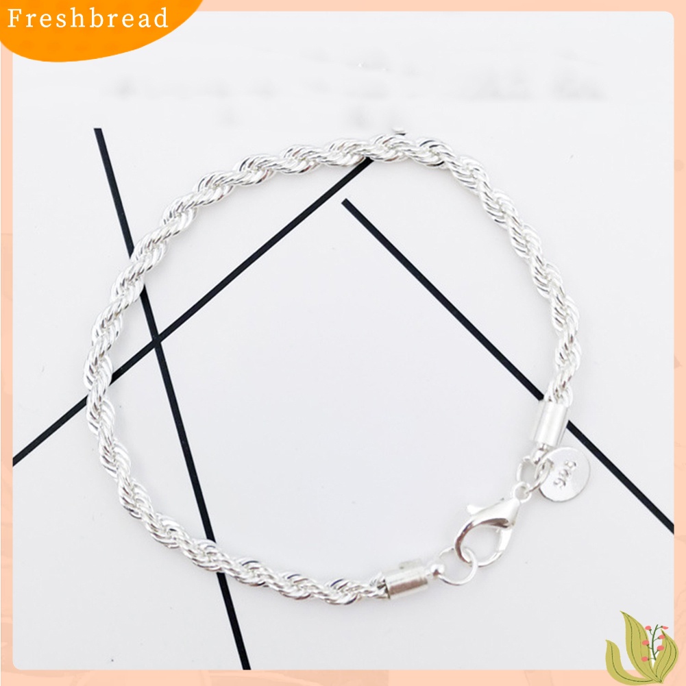 &lt; Freshbread &gt; Wanita Fashion Gelombang Rantai Memutar Putaran Pesona Gelang Bangle Pesta Perhiasan Hadiah