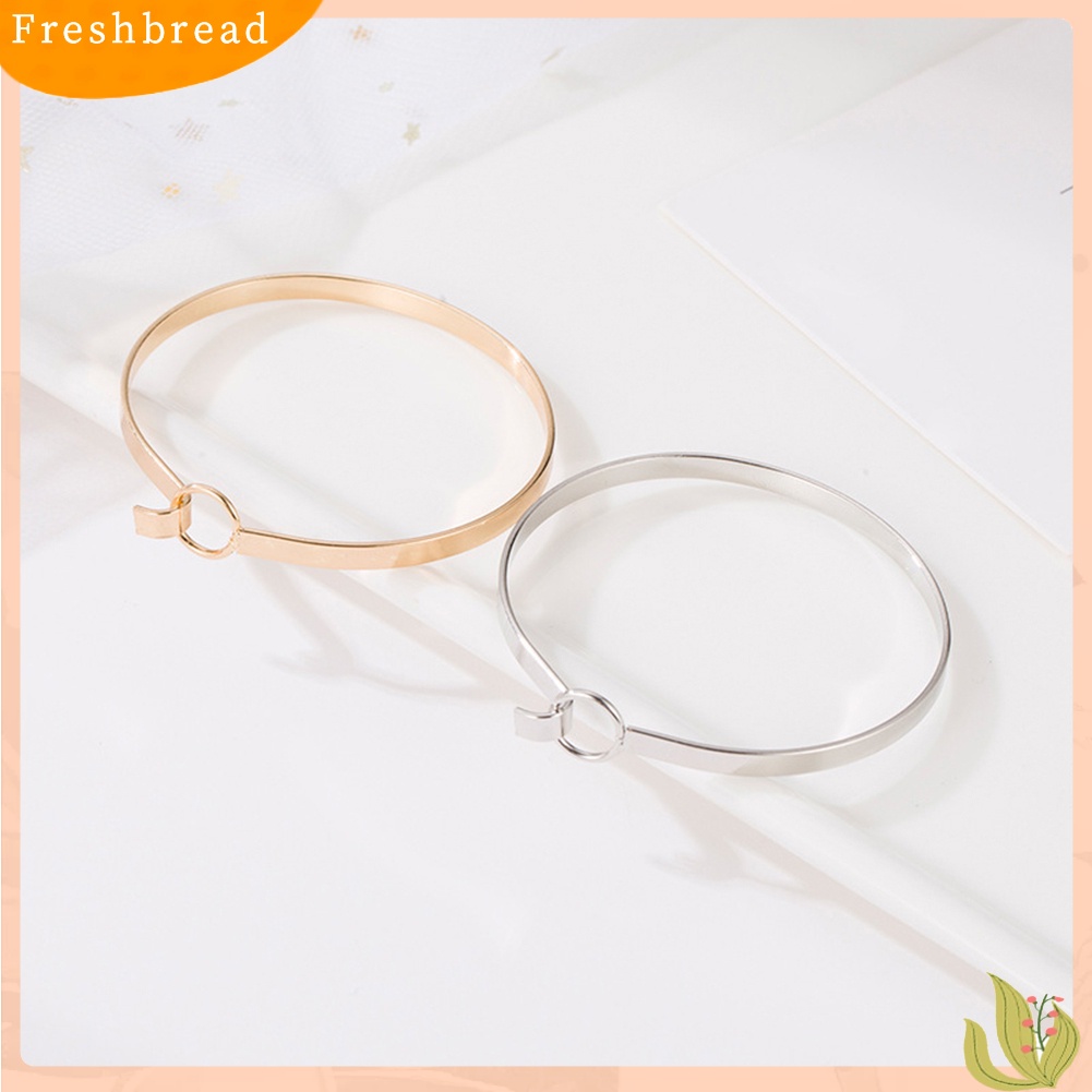 &lt; Freshbread &gt; Fashion Sederhana Wanita Berongga Lingkaran Terbuka Gelang Bangle Perhiasan Pergelangan Tangan Dekorasi Hadiah