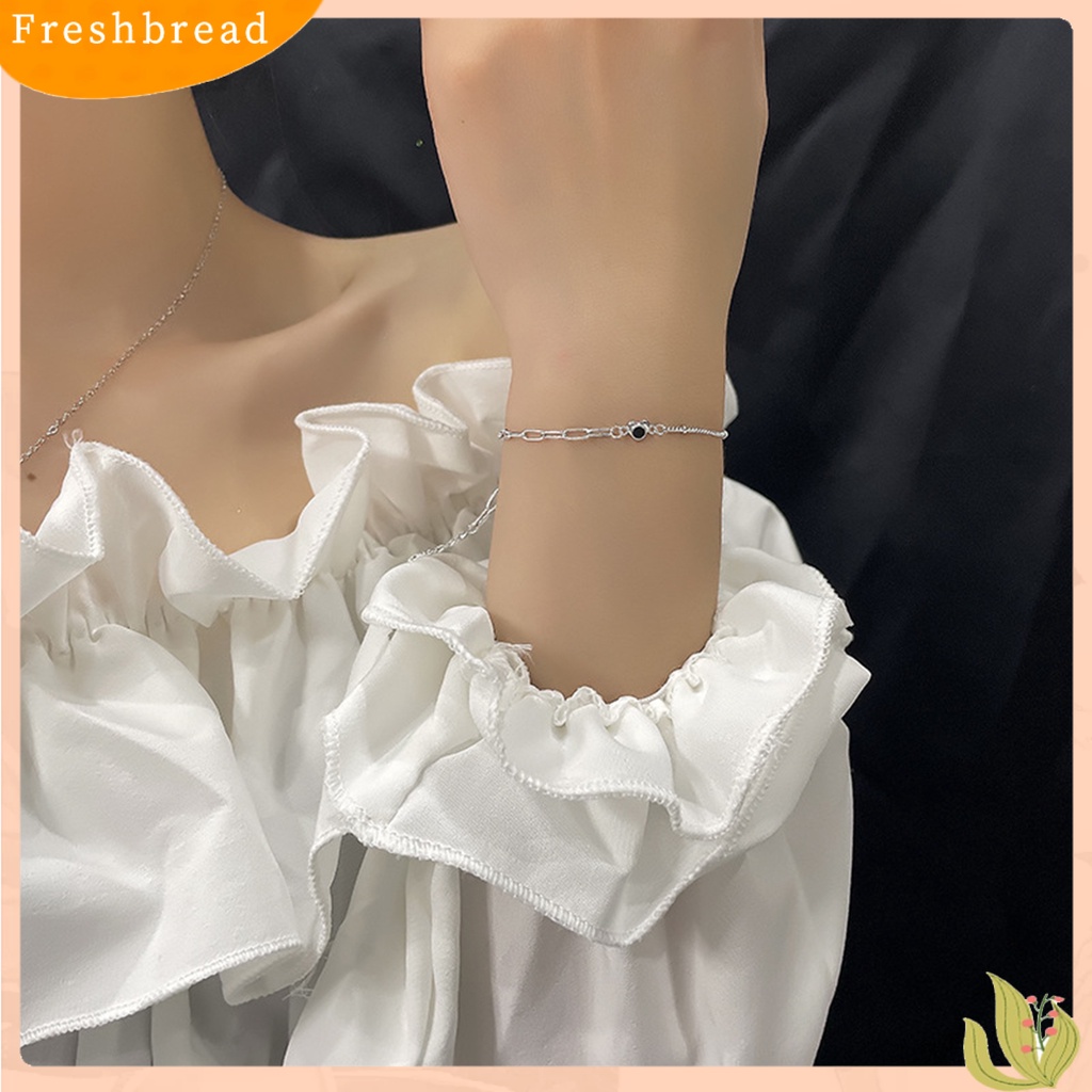 &lt; Freshbread &gt; Wanita Gelang Geometris Kilau Cerah Rantai Ekstensi Dapat Disesuaikan Menarik Dekorasi Hadiah Wanita Cinta Hati Rantai Gelang Fashion Perhiasan Untuk Pacaran