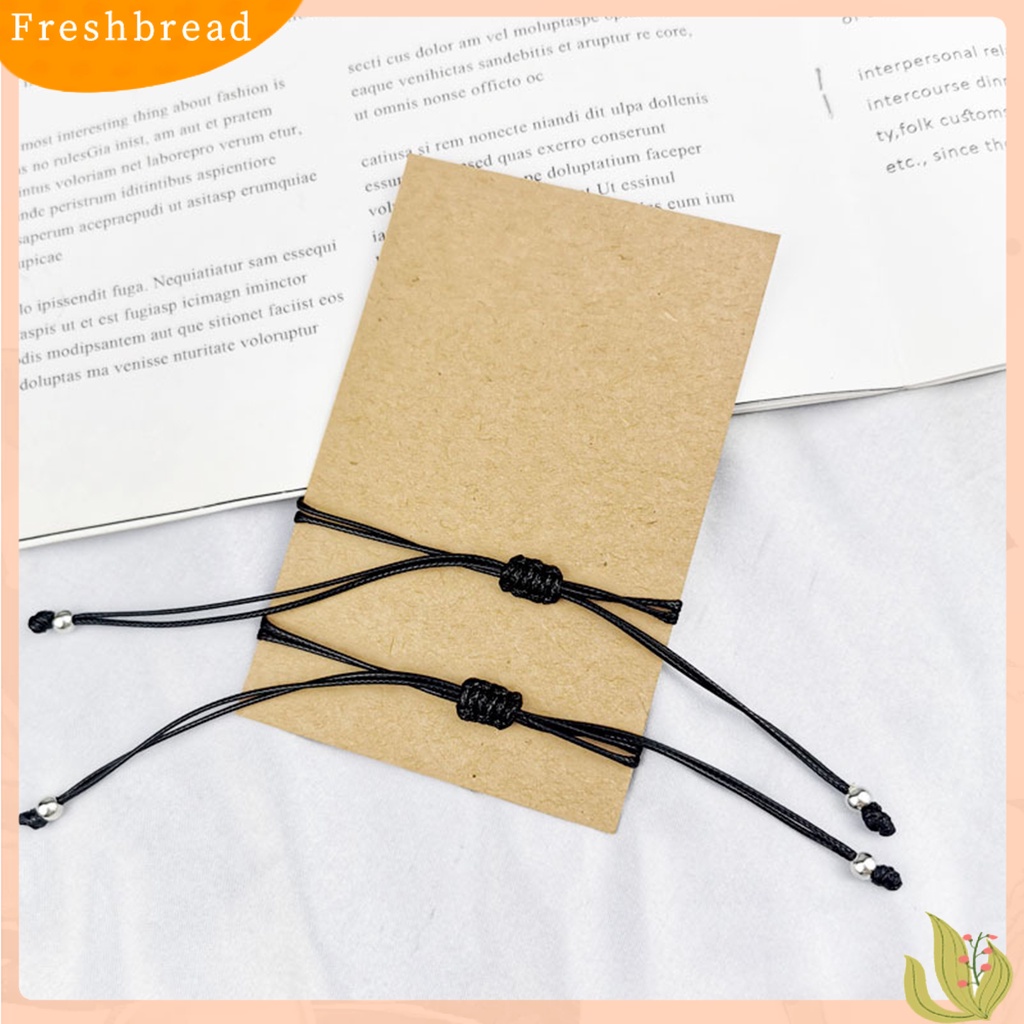 &lt; Freshbread &gt; 2Pcs Couple Gelang Boho Berongga Keluar Elastis Adjustable Tali Tenun Tangan DIY Wish Card Gift Pria Wanita Pohon Kehidupan Pesona Gelang Persahabatan Untuk Pakaian Sehari-Hari