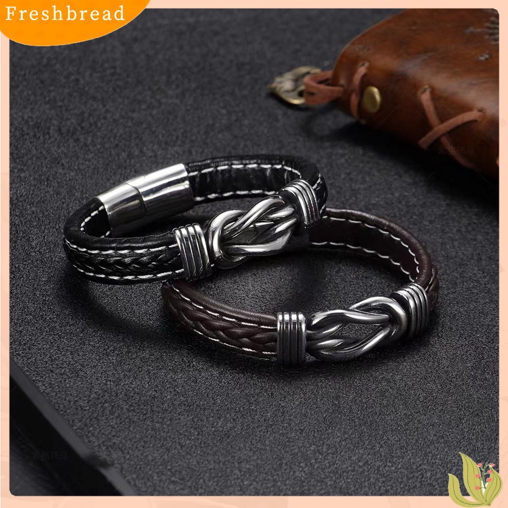 &lt; Freshbread &gt; Pria Gelang Dikepang Gesper Besi Kulit Imitasi Kasual Hip-hop Aksesoris Pakaian Fashion Perhiasan Memutar Alloy Laki-Laki Cuff Bangle Untuk Harian