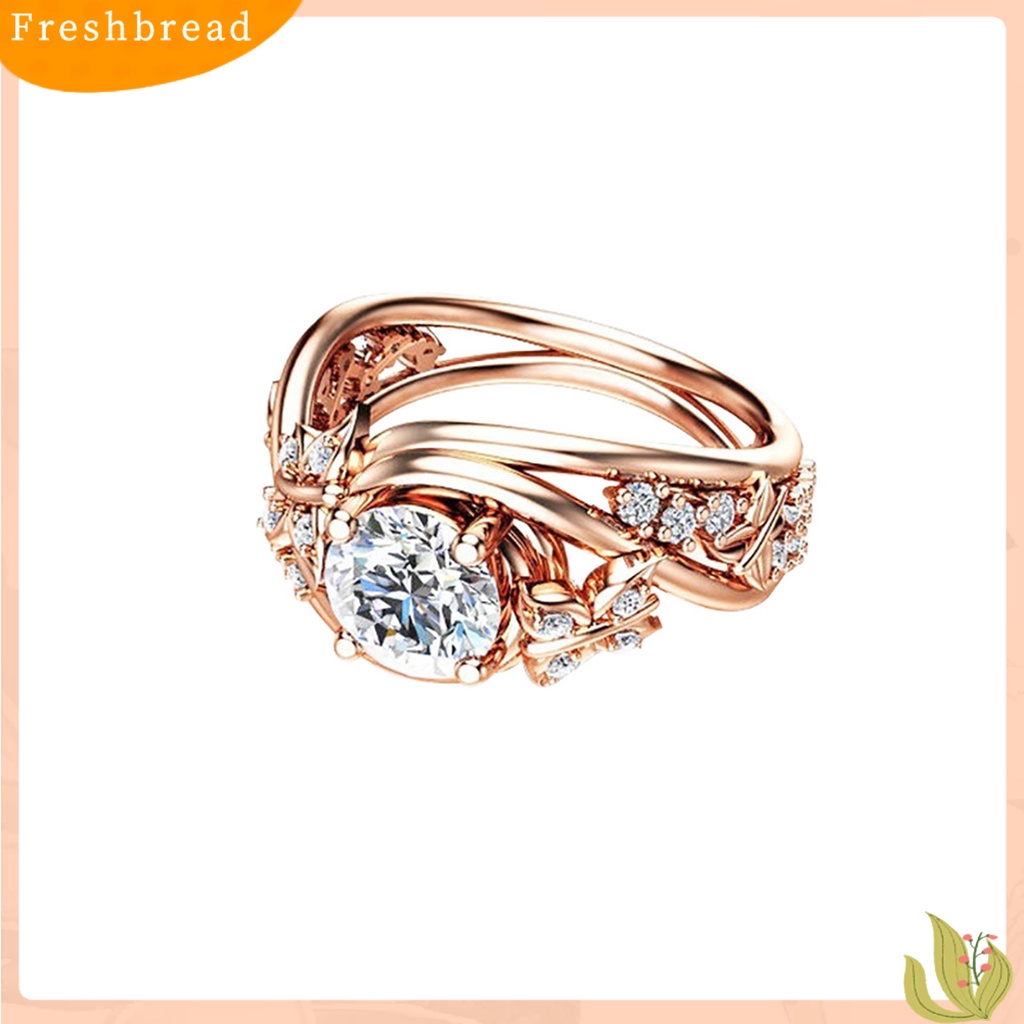 &lt; Freshbread &gt; Cincin Hollow out Desain Bentuk Kupu-Kupu Wanita Ladies Engagement Rings Jewelry Untuk Club
