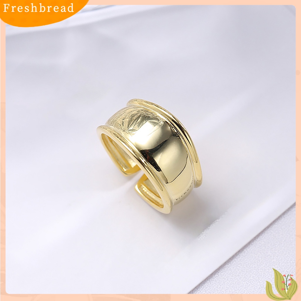 &lt; Freshbread &gt; Fashion Cincin Lebar Terbuka Dapat Disesuaikan Sederhana Jari Band Perhiasan Aksesori Untuk Pacaran