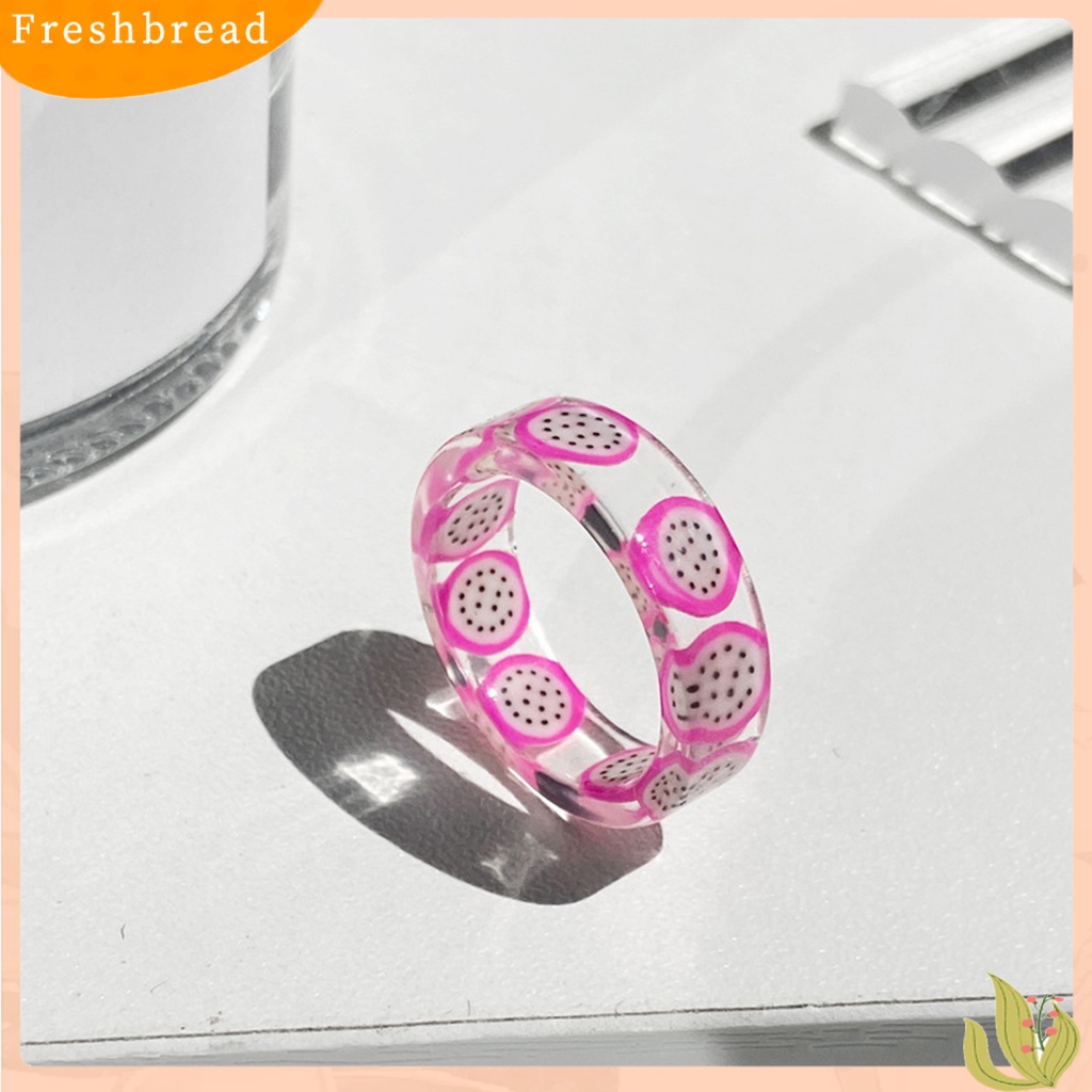 &lt; Freshbread &gt; Cincin Wanita Buah Bulat Perhiasan Indah Fashion Penampilan Cincin Jari Untuk Pakaian Sehari-Hari