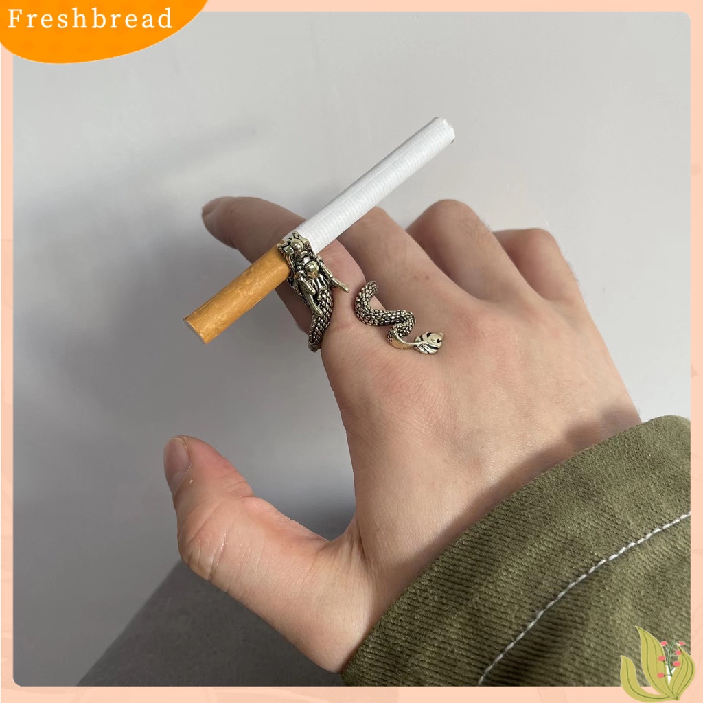 &lt; Freshbread &gt; Membuka Mulut Grip Berlebihan Pemegang Cincin Adjustable Mendominasi Naga Jari Cincin Perhiasan Aksesori