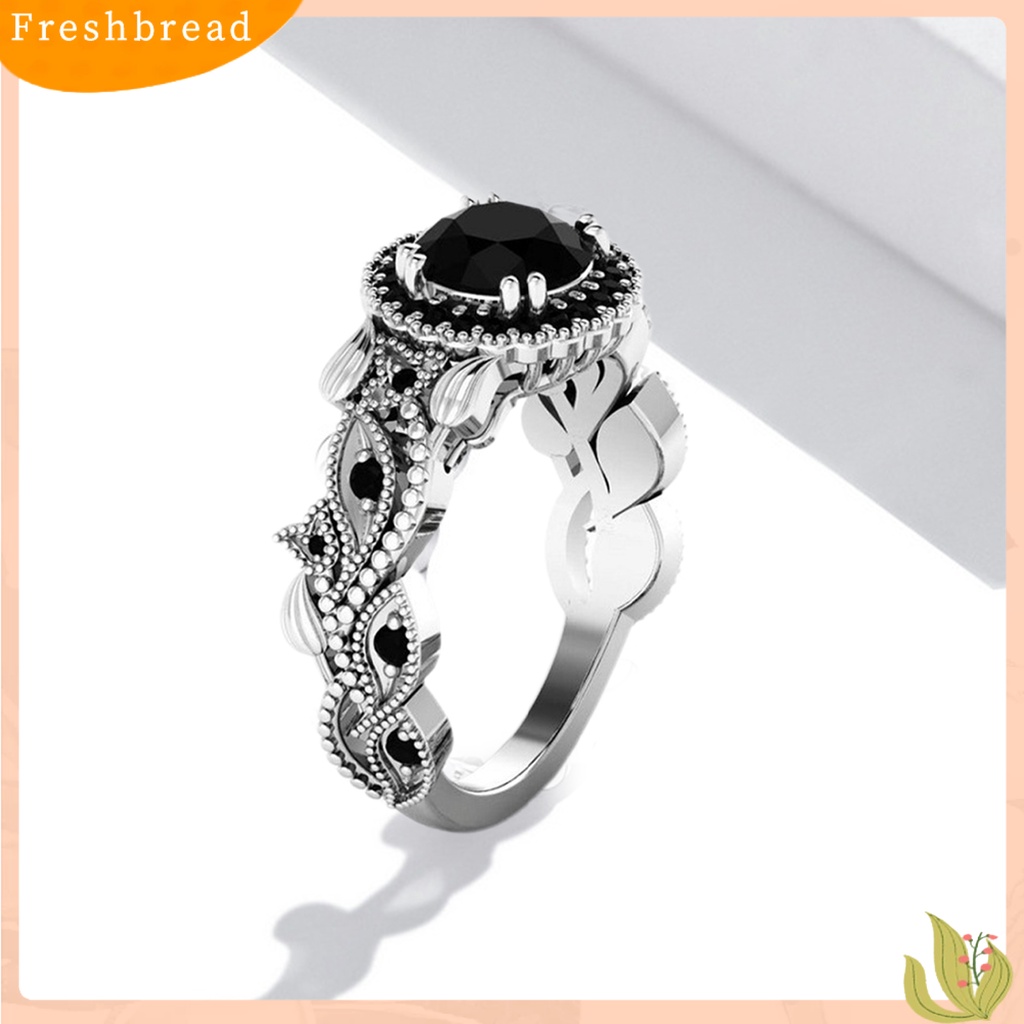 &lt; Freshbread &gt; 2 Pcs Jari Cincin Bunga Daun Berlian Imitasi Wanita Indah Berkilau Cincin Aksesoris Perhiasan