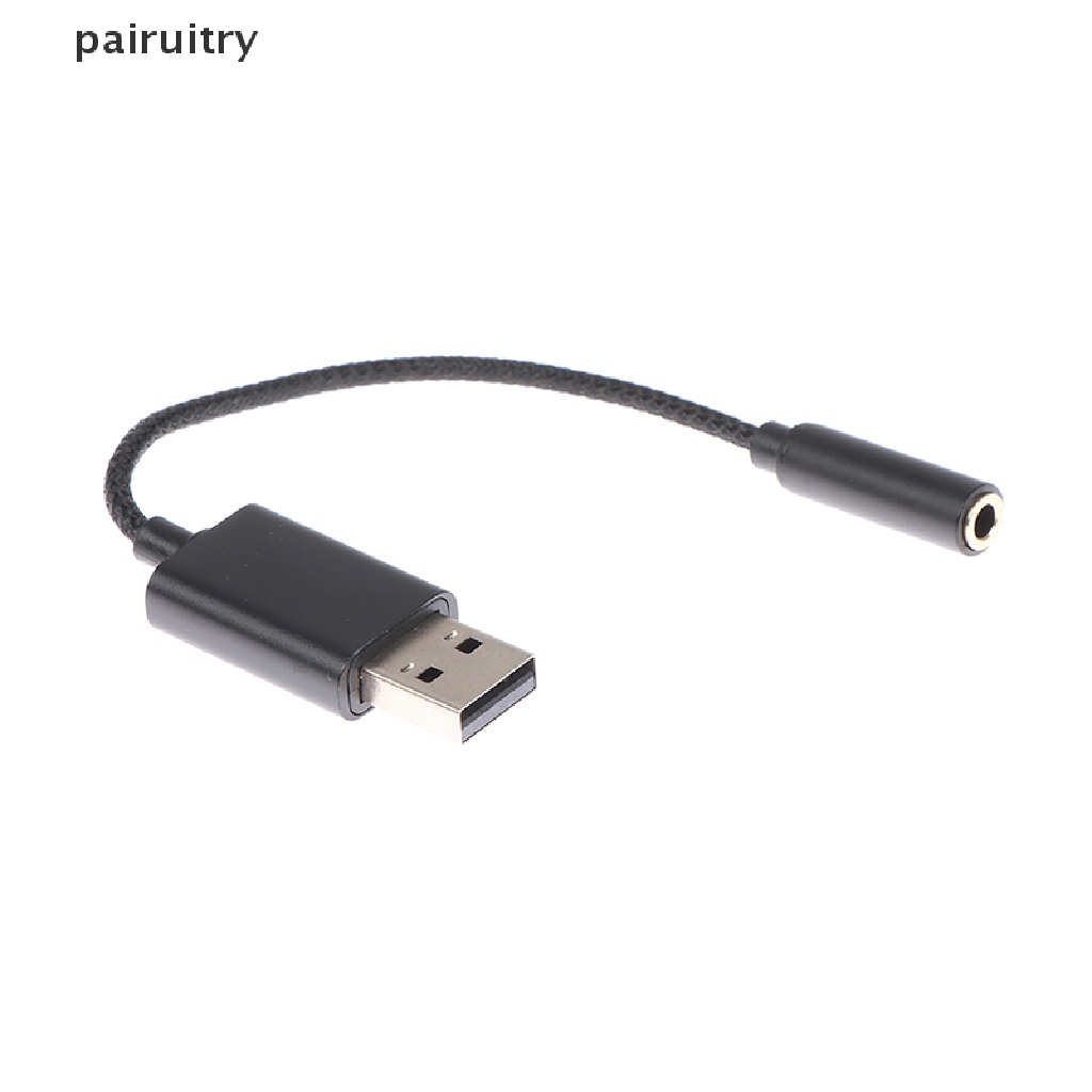 Prt 2in1 USB Ke 3.5mm Jack Sound Card Plug Adaptor Audio Suara Untuk PC Laptop PRT