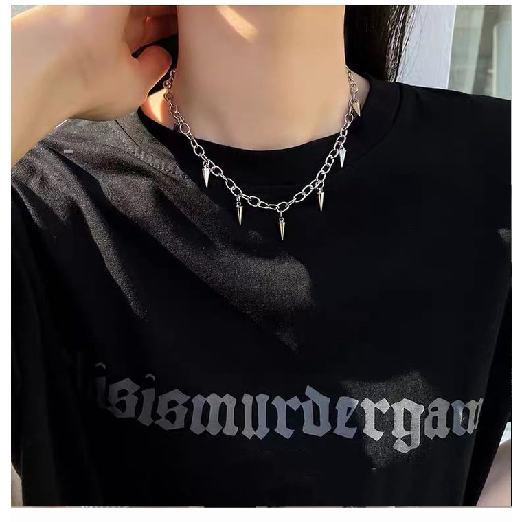 Baru Logam Punk Gothic Harajuku Choker Kalung Spike Rivet Kalung Wanita Pria Berlebihan Rock Choker Perhiasan Hadiah