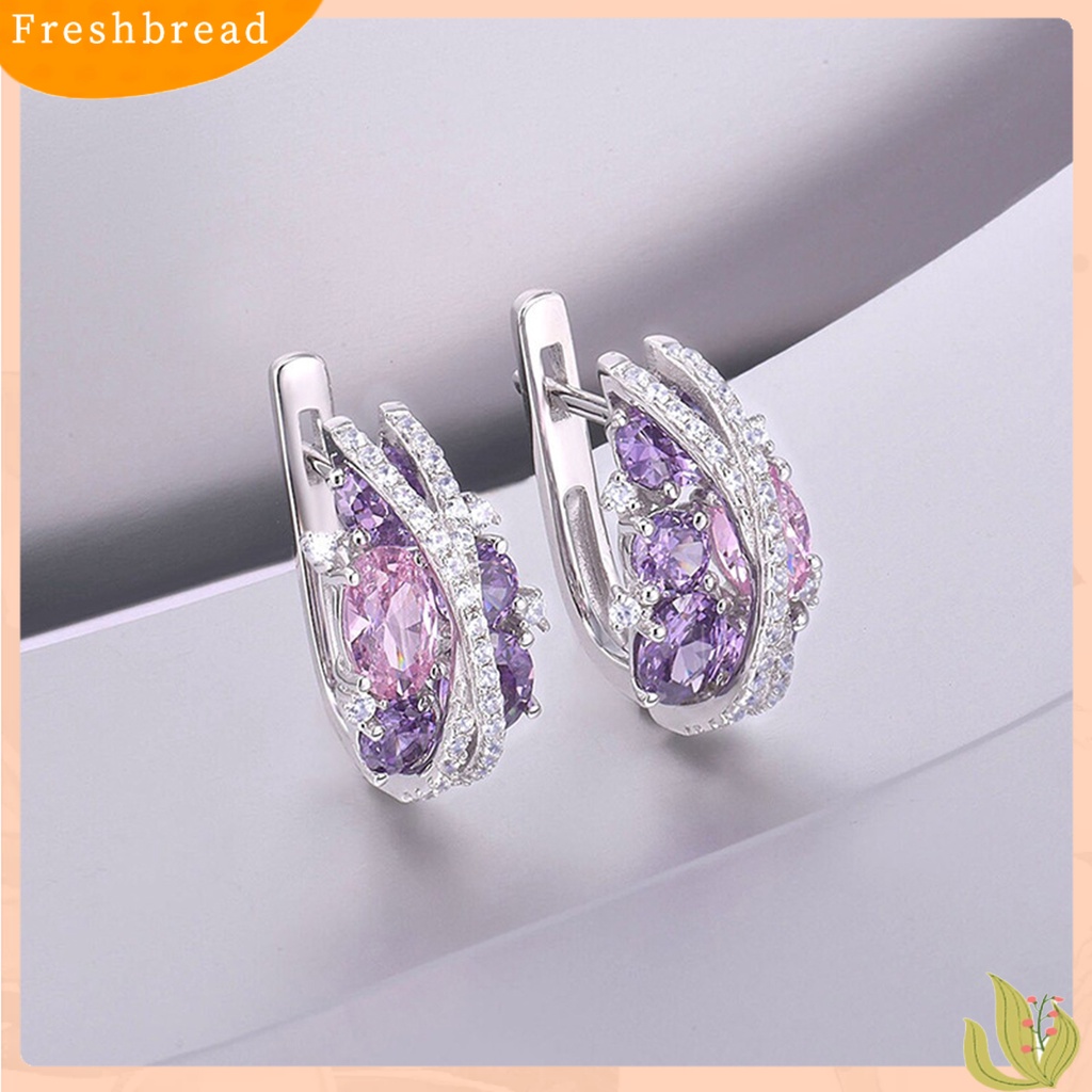 < Freshbread > 1pasang Anting Pejantan Double-Layer Berbentuk X Berongga Berkilau Temperamen Berlian Imitasi Dekorasi Tahan Luntur Retro Kreatif Cubic Zirconia Earrings Perhiasan Aksesori