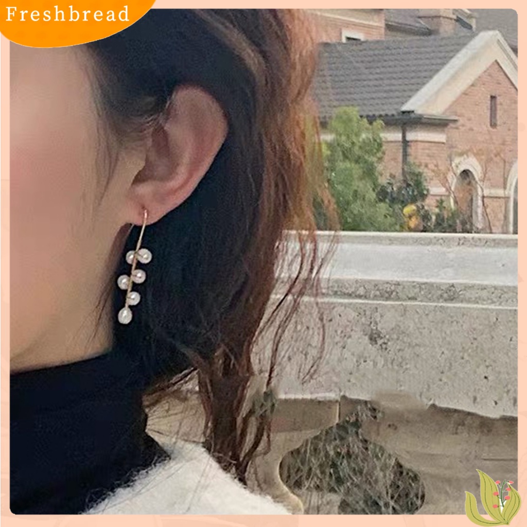 &lt; Freshbread &gt; 1Pc Klip Anting Berlian Imitasi Melengkung Bentuk Bunga Wanita Mutiara Imitasi Semua Pertandingan Telinga Manset Perhiasan Aksesoris