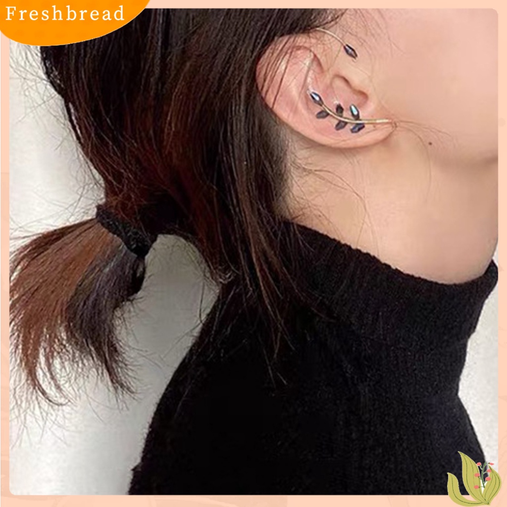 &lt; Freshbread &gt; 1Pc Klip Anting Berlian Imitasi Melengkung Bentuk Bunga Wanita Mutiara Imitasi Semua Pertandingan Telinga Manset Perhiasan Aksesoris