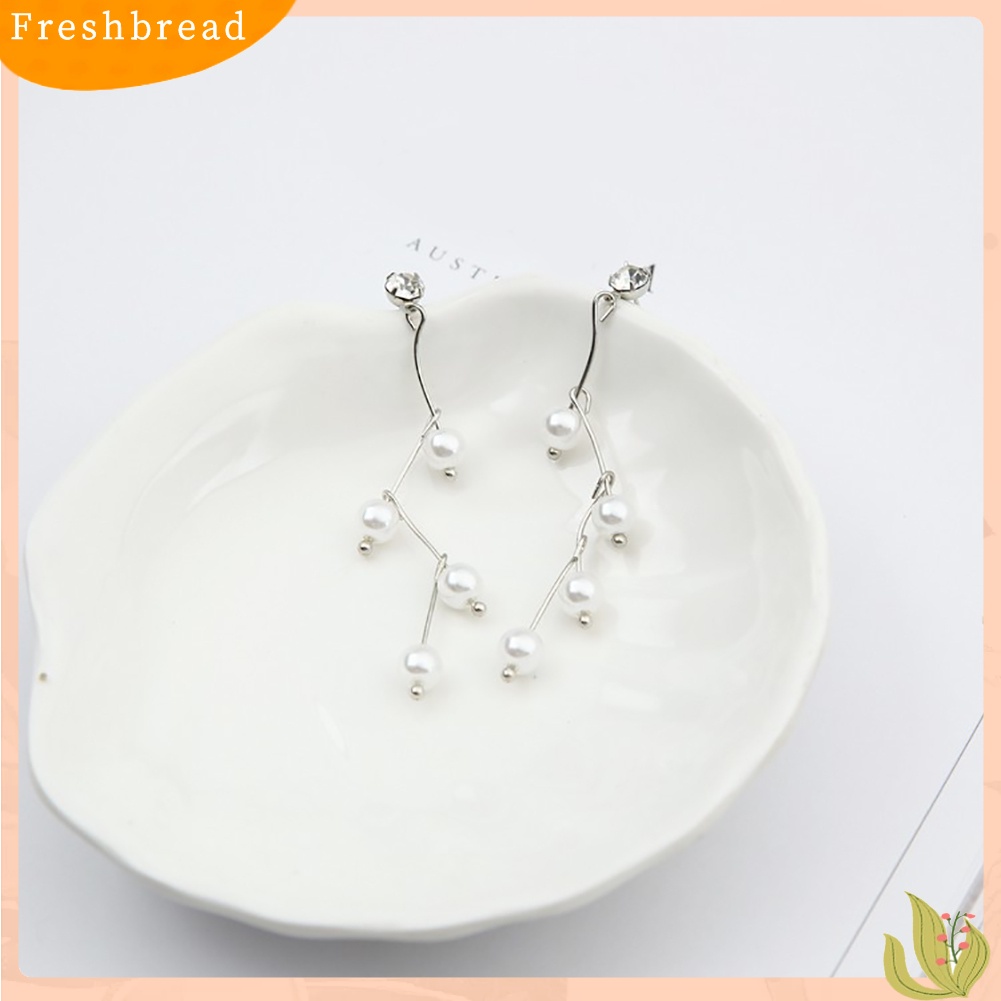 &lt; Freshbread &gt; Fashion Faux Pearl Ear Stud Earrings Wanita Gadis Pesta Perhiasan Cocktail Hadiah