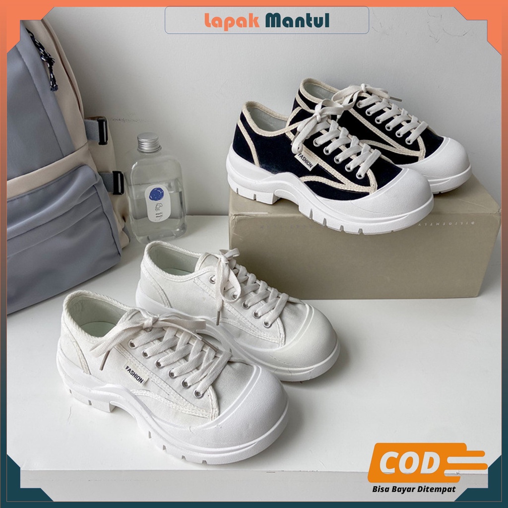 LM-0271 FREE BOX Sepatu Kanvas Sneakers Wanita Premium Fashion Casual Import Terbaru