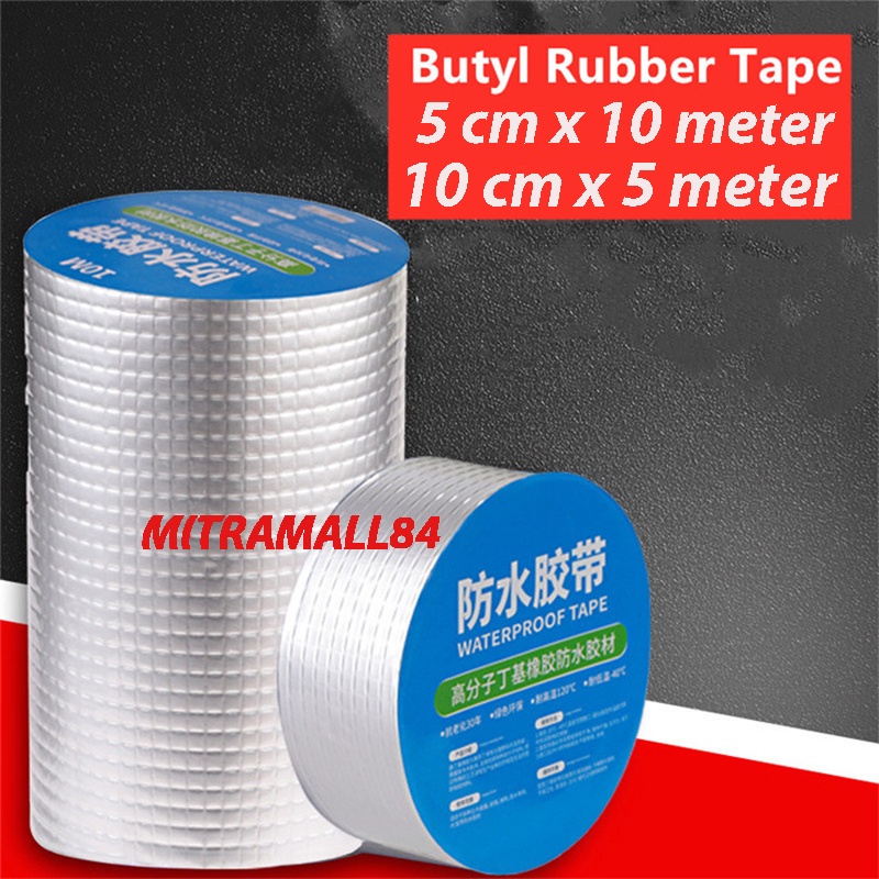 Lakban Aluminum Foil Waterproof  Lakban Anti Bocor Anti Air Lebar L 5cm P 10meter Tebal 1mm