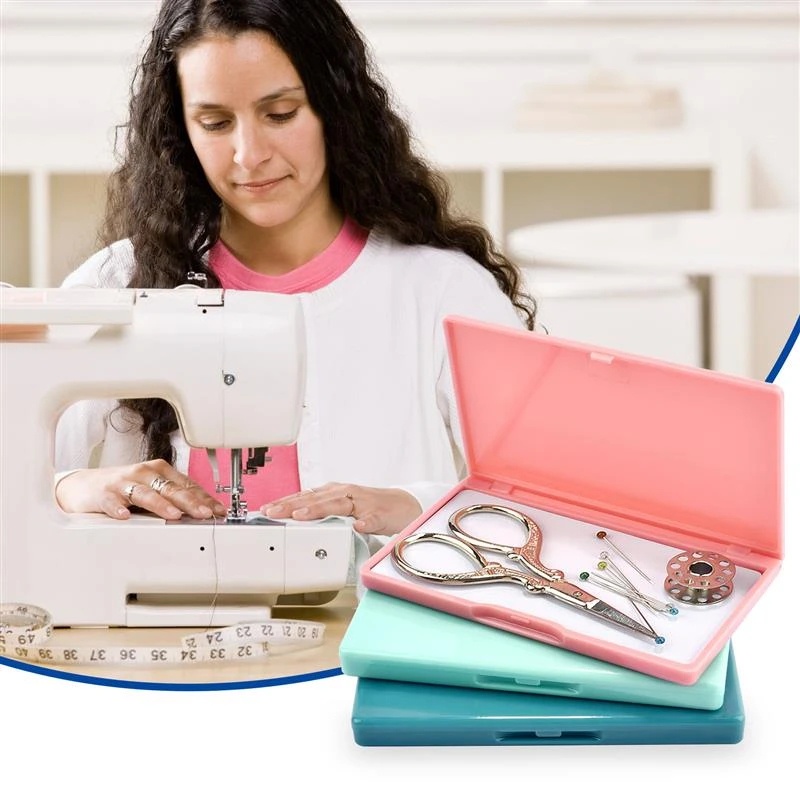 3warna Magnetik Plastik Hisap Jahitan Silang Jahit Rajut Pin Holder Organizer Jarum Jahit Persegi Panjang Tempat Penyimpanan Jarum Wadah Alat Pincushion Case Aksesoris
