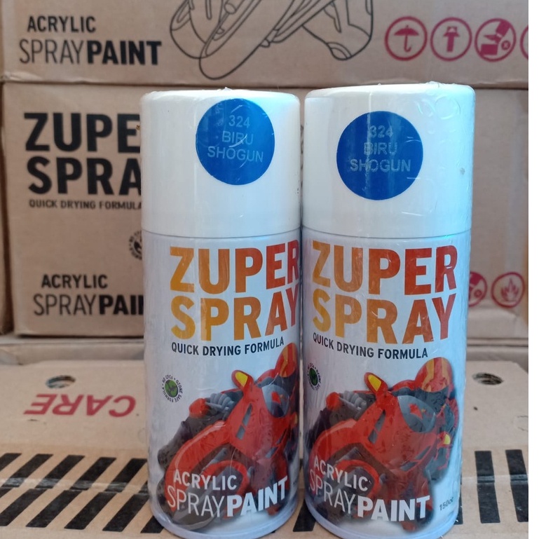 Zuper Spray Paint Pilok Pilox Warna Blue Shogun / Biru Shogun (P 324) 150cc/150ml