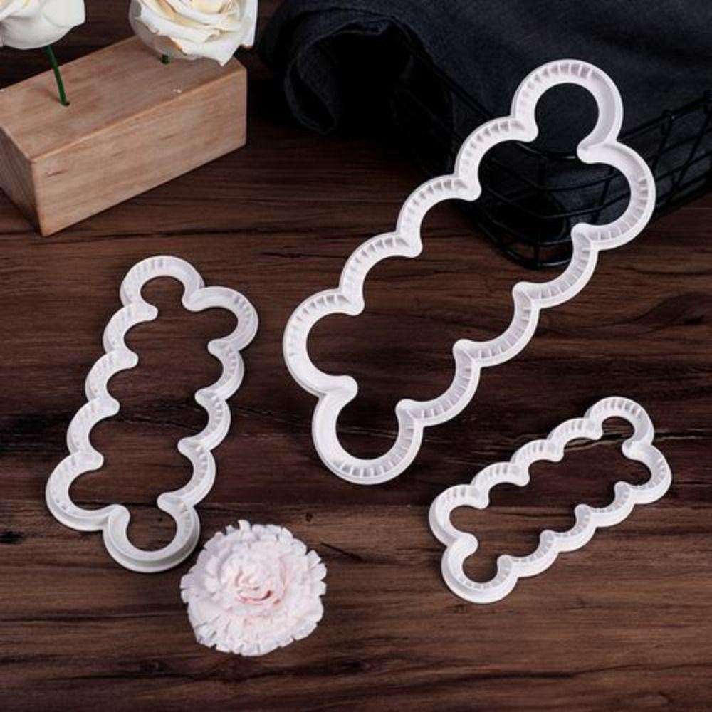 [Elegan] Cetakan Kue Portable Reusable Roses DIY Carnation Baking Tools Pemotong Berbentuk Bunga